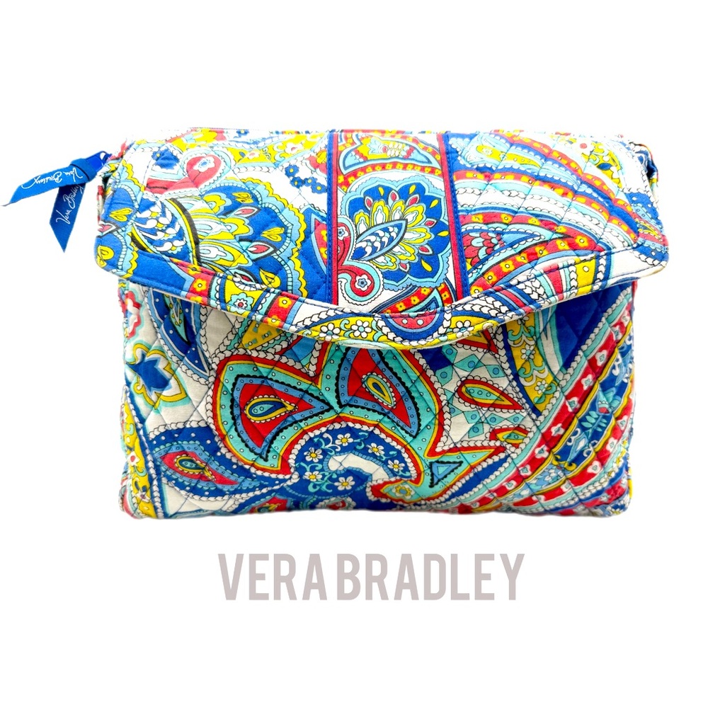 Vera Bradley Retired Marina Paisley Print Crossbody Messenger Bag Colorful Vibe